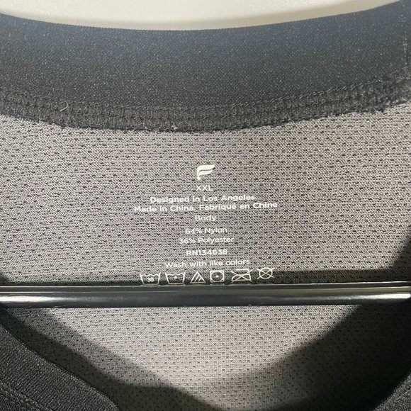 Fabletics The Training Day Long Sleeve Shirt Mens XXL Black Gym Athletic - Picture 2 of 5